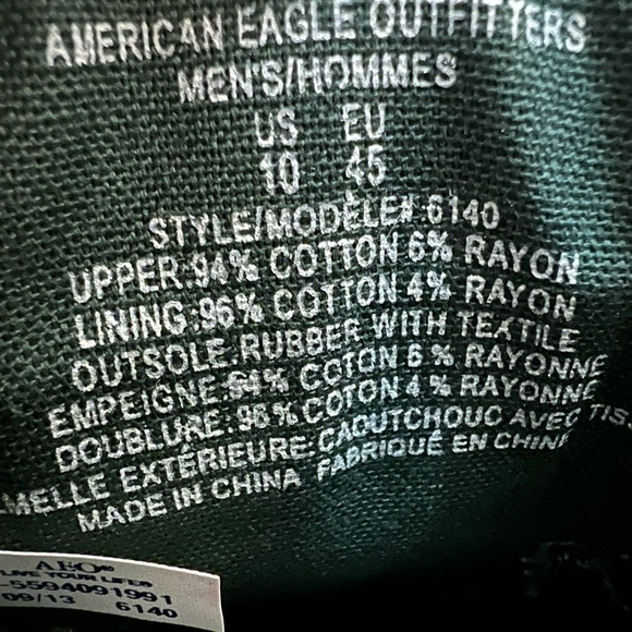 American eagle canvas shoes for men , size 10D - Picture 6 of 6